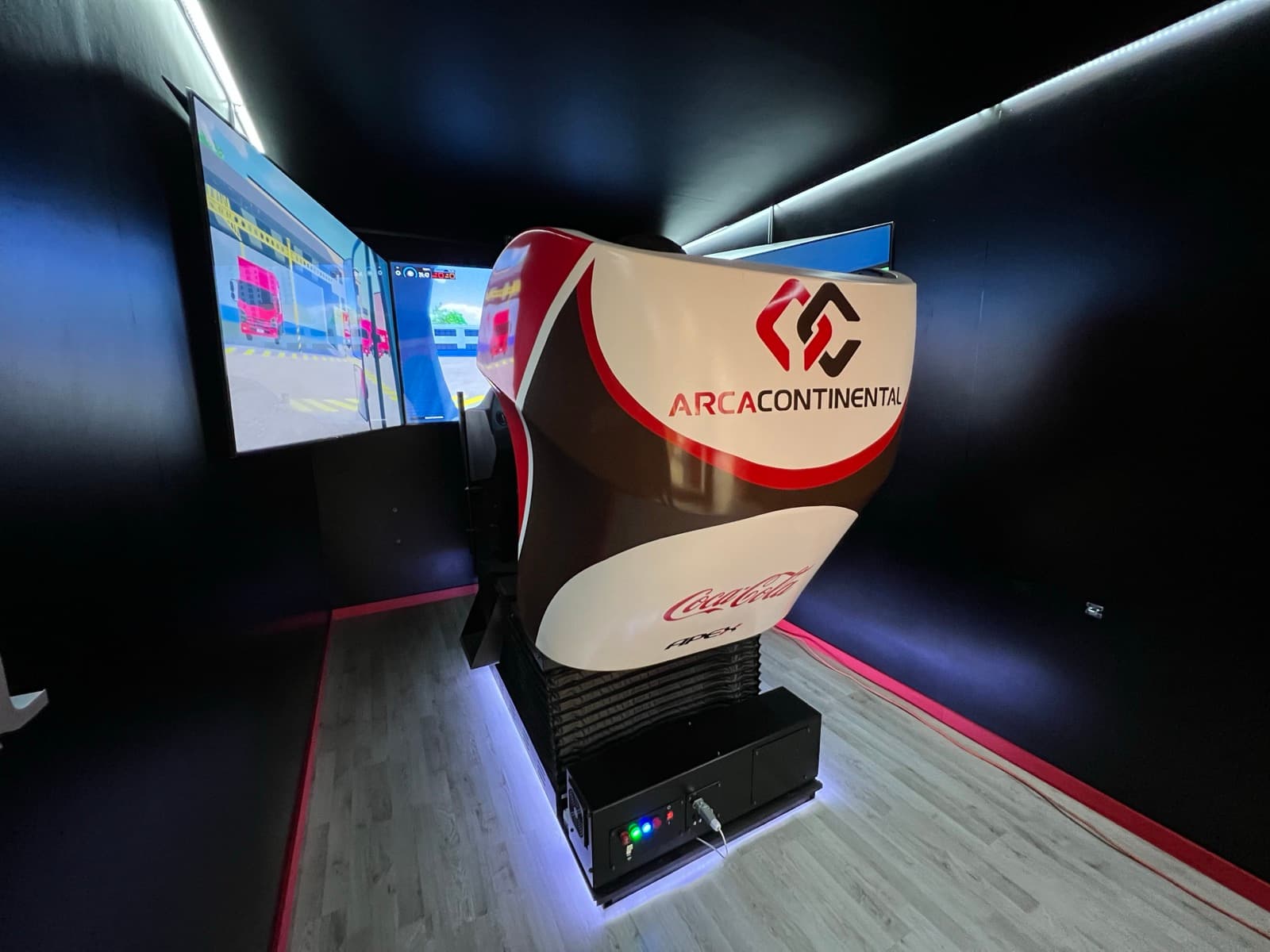 APEX mobile training unit with an Arca Continental truck simulator