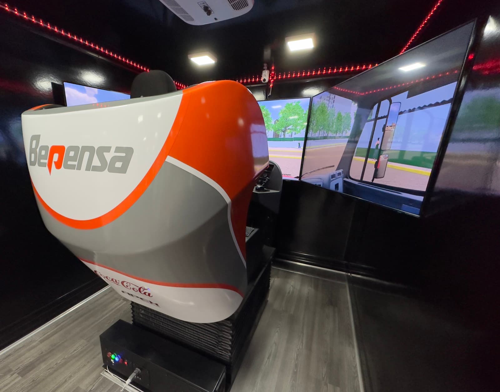 APEX truck simulator at a Bepensa training center