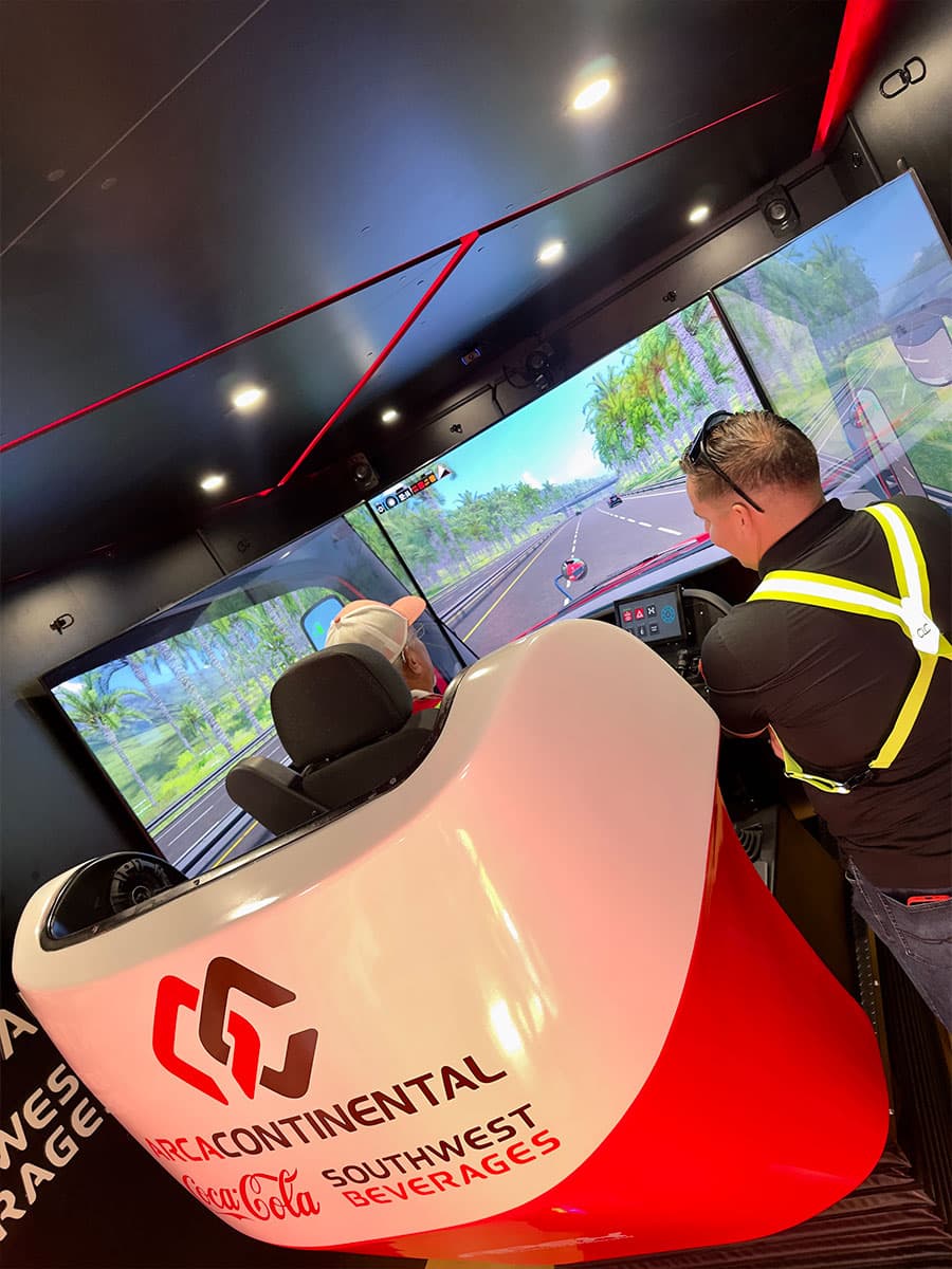 APEX heavy-duty truck simulator at Coca-Cola Southwest Beverages
