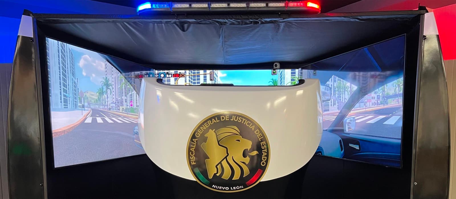 APEX patrol simulator of the Nuevo León Attorney General's Office for tactical driving