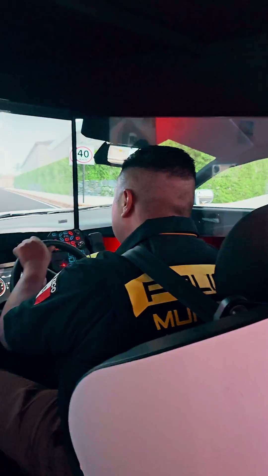 Puebla police academy cadets on the APEX patrol simulator