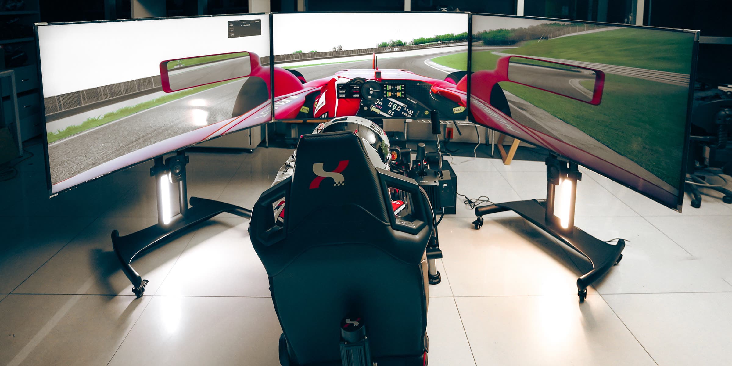 APEX MotionGP full-motion simulator customized with the client's identity