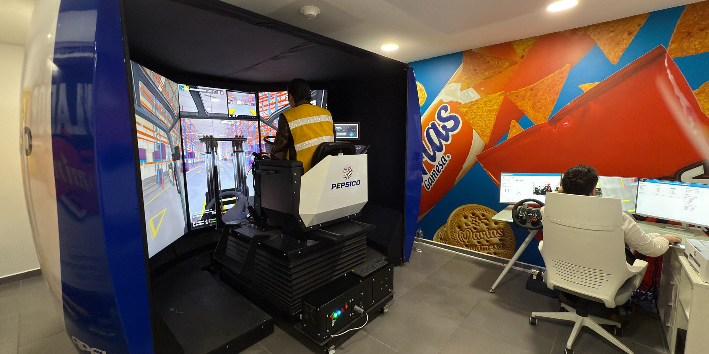 Real-time telemetry from the APEX forklift simulator during an exercise