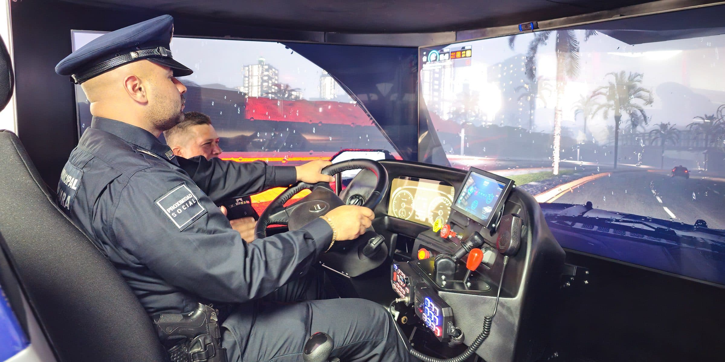 Wraparound field of view of the APEX patrol simulator