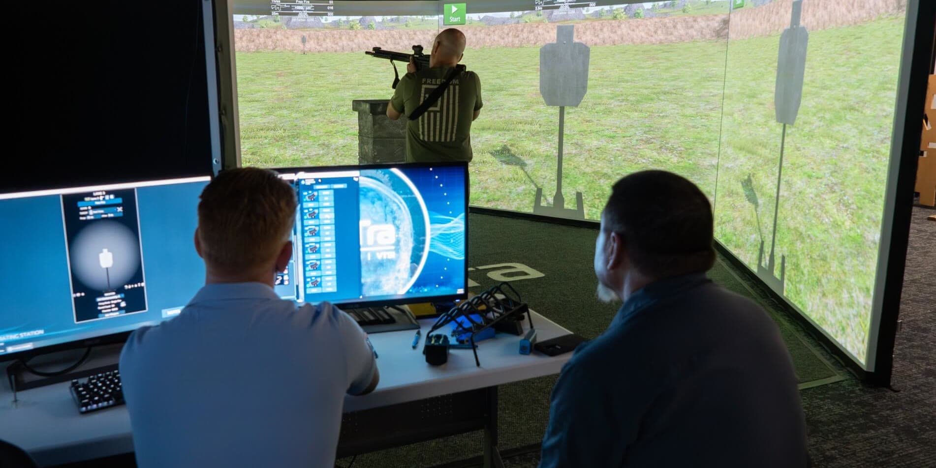 Instructor certification classroom of the firearms training simulator